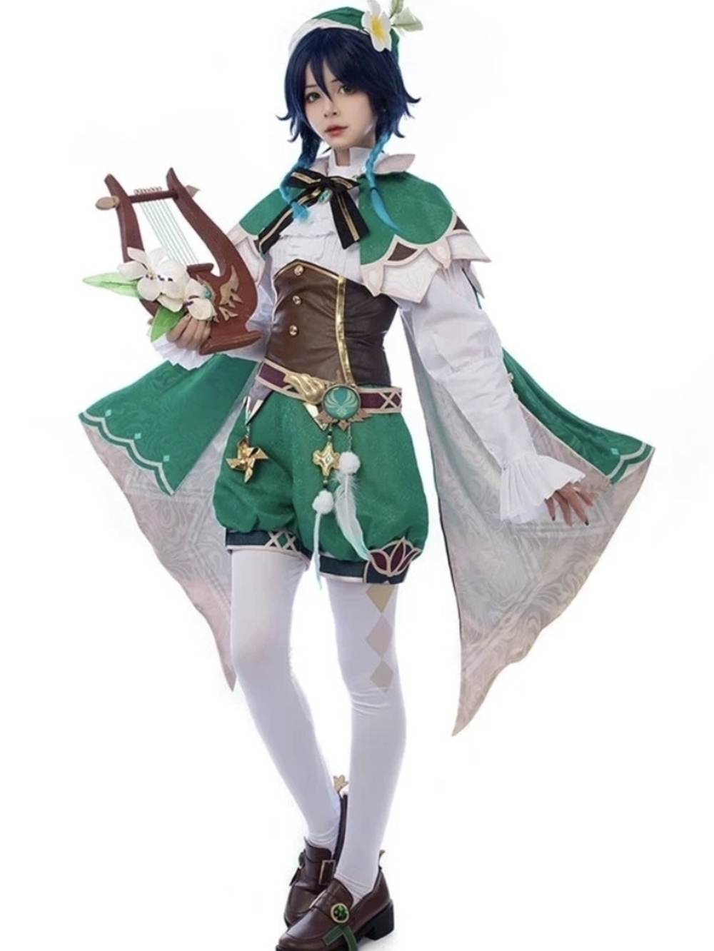 Genshin Impact Venti Barbatos Cosplay Costume Jacquard Version